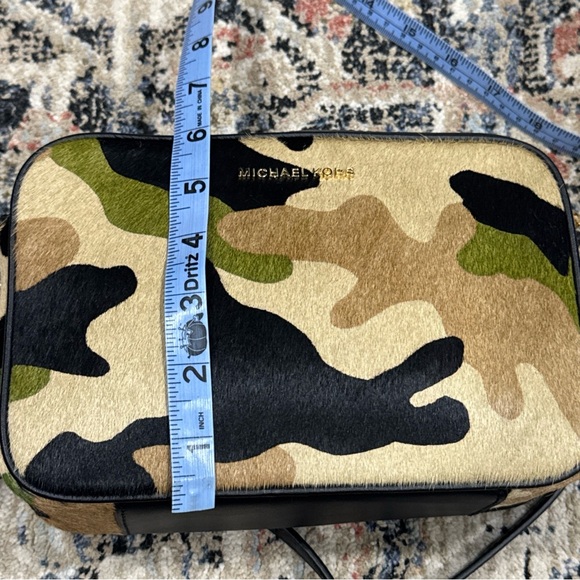Michael Kors Jet Set Medium Camera Smokey Olive Multi Color Crossbody Bag - Picture 11 of 14